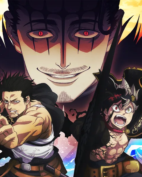 Yami y Asta de Black Clover en pose de combate