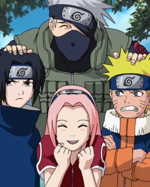 El equipo 7 de Naruto: Kakashi, Sasuke, Sakura y Naruto